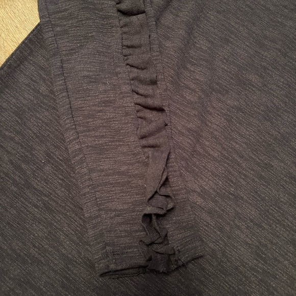 Navy Long Sleeve Ruffle Top - Picture 4 of 8